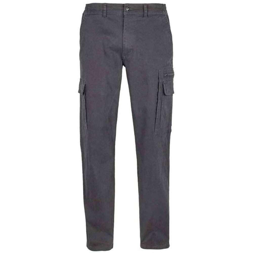 SOLS Mens Docker Stretch Cargo Pants / Dark Grey